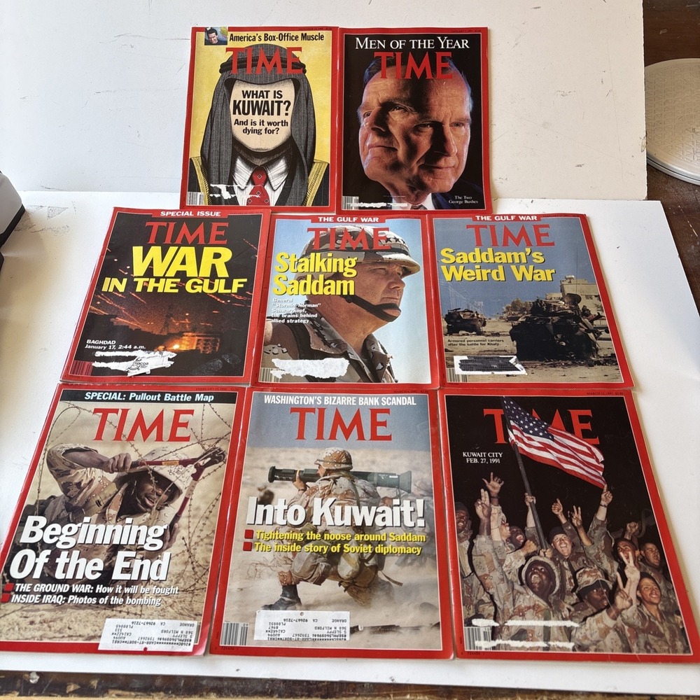 Time magazine, Lot of 9 December 1990 to March 1991 (V10)
